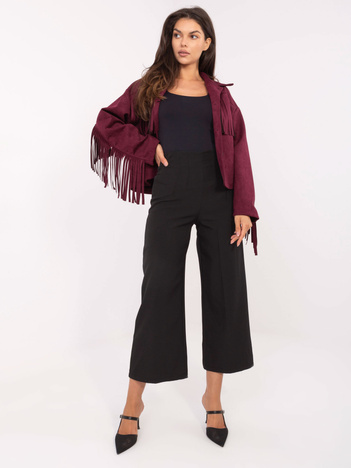 Czarne spodnie culotte z nogawką 7/8 RUE PARIS