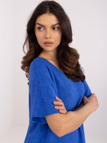 Hurt Ciemnoniebieski sweter z krótkim rękawem