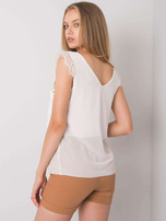 Biały top z koronką Sapphire