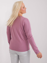 Hurt Brudnoróżowa gładka bluzka plus size Elisa