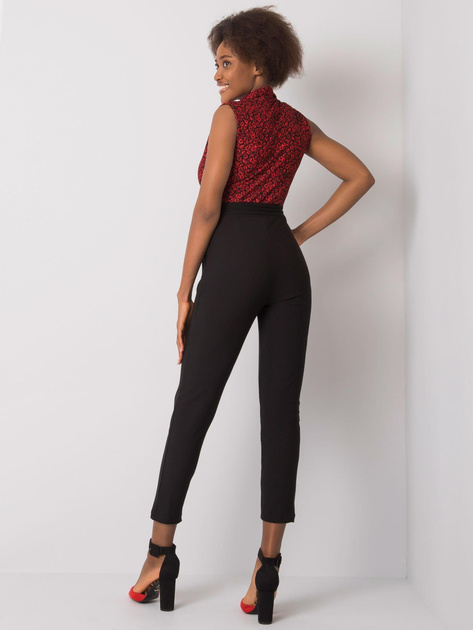 Czarno-czerwony kombinezon z paskiem Seila RUE PARIS