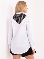Hurt Biała klasyczna koszula damska z kołnierzykiem