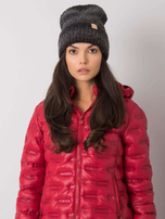Schwarz-graue Beanie-Mütze Ombre.