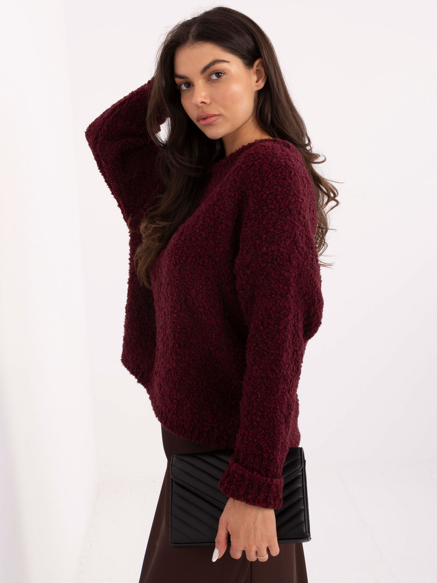 Sweter bordowy