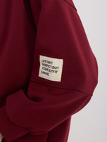 Bordowy komplet ze spodniami joggerami 