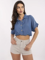 Szare dopasowane szorty jeansowe