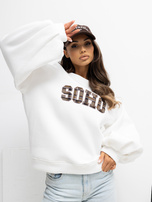 Ecru damska bluza z bufiastym rękawem RUE PARIS 