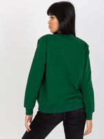 Hurt Ciemnozielona pikowana bluza bomberka z kieszeniami RUE PARIS 