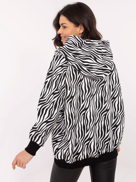 Hurt Biało-czarna damska bluza w zwierzęcy wzór