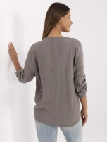 Ciemnoszara bawełniana koszula z muślinu