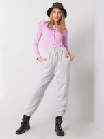 Szare spodnie dresowe Anette NIE ZNASZ MNIE