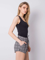 Czarne szorty w kratę Ravenna STITCH & SOUL