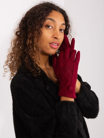 Hurt bordeaux Strickhandschuhe Damen