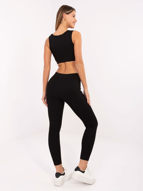 Czarny sportowy komplet z napisami FOR FITNESS