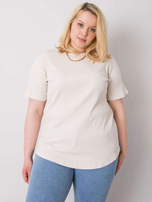 Šviesiai smėlinė plus size palaidinė Stella.