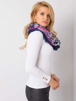 Granatowa chusta w kwiaty