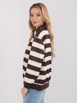 Jasnobeżowa damska bluza typu polo