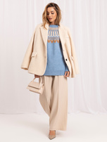 Großhandel Blaues klassisches Sweater mit Muster RUE PARIS.