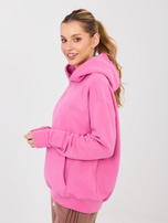 Ciemnoróżowa bluza kangurka z kapturem NATURAL SIDE 