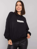 Czarna bluza plus size bez kaptura Hariette