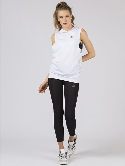 TOMMY LIFE Biała bluza z kapturem