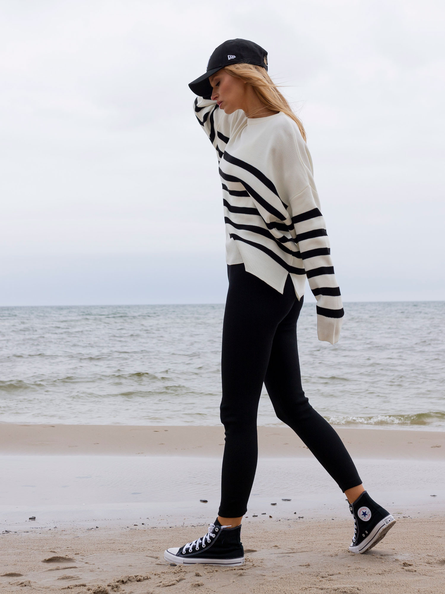 Hurt Schwarze Basic Leggings mit hohem Bund RUE PARIS.
