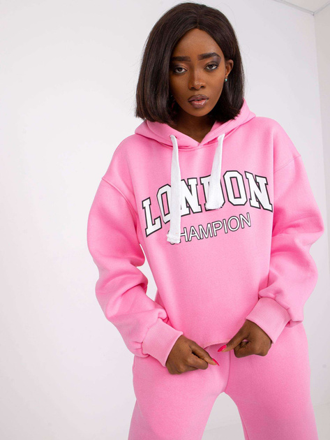 Różowy komplet dresowy z kapturem Laraina