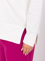 Hurtowna Ecru bluza plus size z okrągłym dekoltem