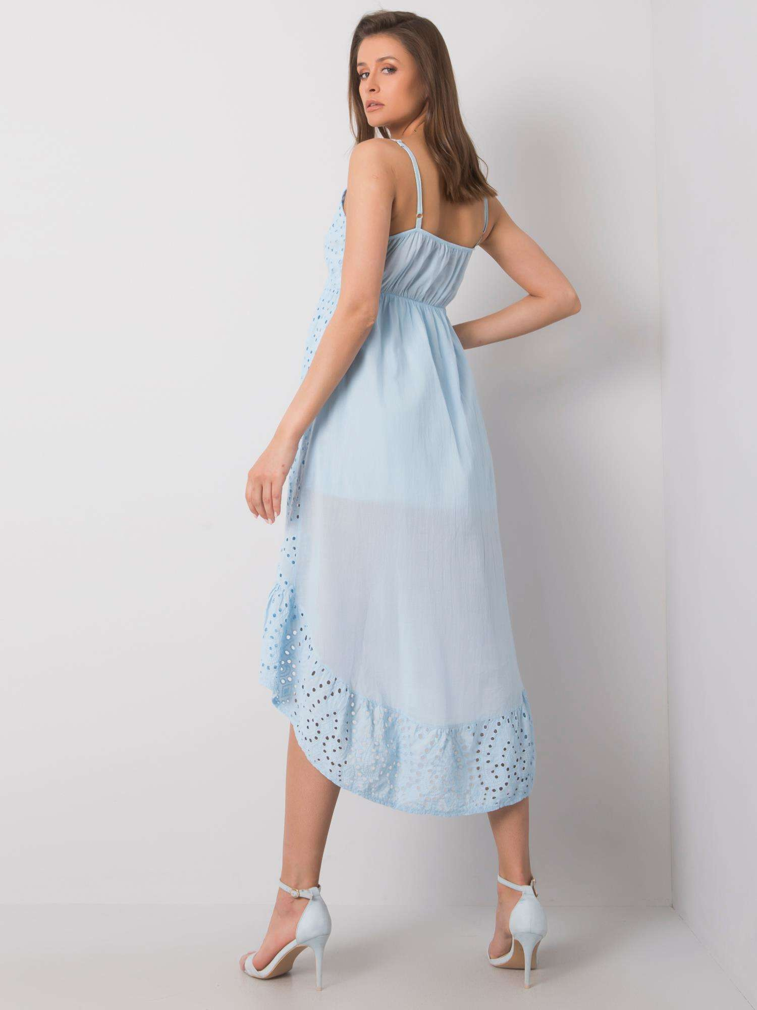 Blaues Kleid mit Rüsche Clover OCH BELLA.