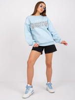 Jasnoniebieska bluza dresowa z nadrukiem Los Angeles