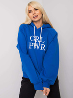 Ciemnoniebieska ocieplana bluza z kapturem Debby