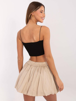 Hurt Czarny top basic na cienkich ramiączkach SUBLEVEL