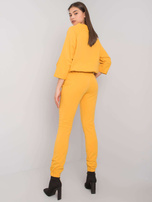 Ciemnożółty komplet z aplikacjami Martille