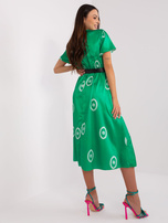 Großhandel grüne Midi Cocktailkleid mit Print.