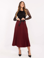 Bordowa midi spódnica wizytowa RUE PARIS