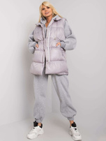 Szary melanżowy komplet trzyczęściowy z kamizelką Abigail