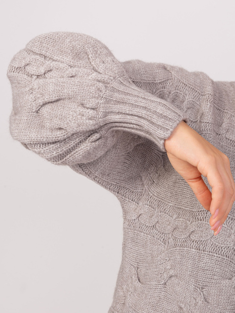 Hurt Szara damska sukienka dzianinowa do kolana