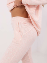 Hurt Jasnoróżowy melanżowy komplet basic z bluzą oversize