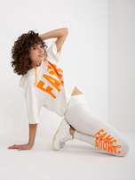 Hurt Ecru dwuczęściowy komplet sportowy z legginsami