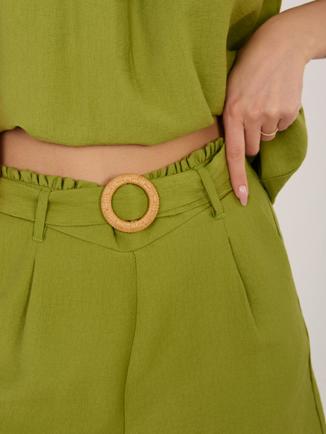 Oliwkowe letnie szorty od kompletu SUBLEVEL