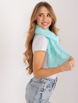 Hurt Jasnoniebieska wiskozowa chusta damska z dżetami