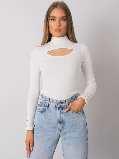 Ecru bluzka z wycięciem Attale