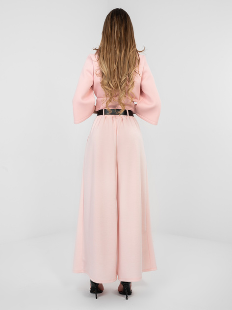 Pastelowe różowe dresowe spodnie palazzo RUE PARIS