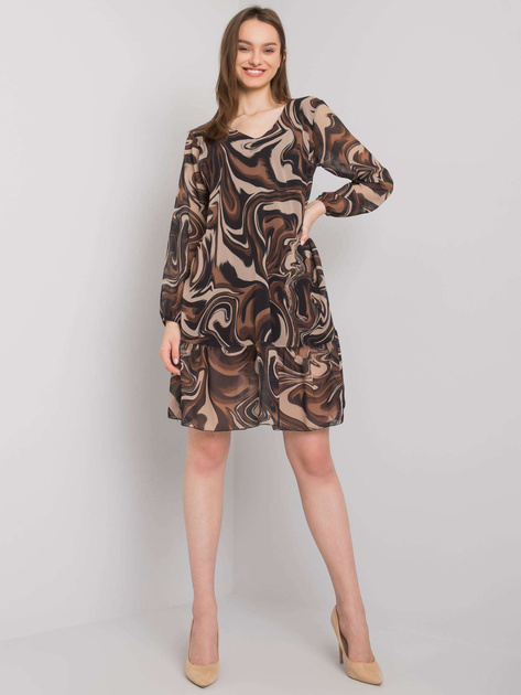 Czarna sukienka z falbaną Burano