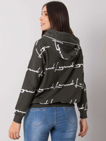 Ciemna khaki bluza plus size z kieszenią Jossy