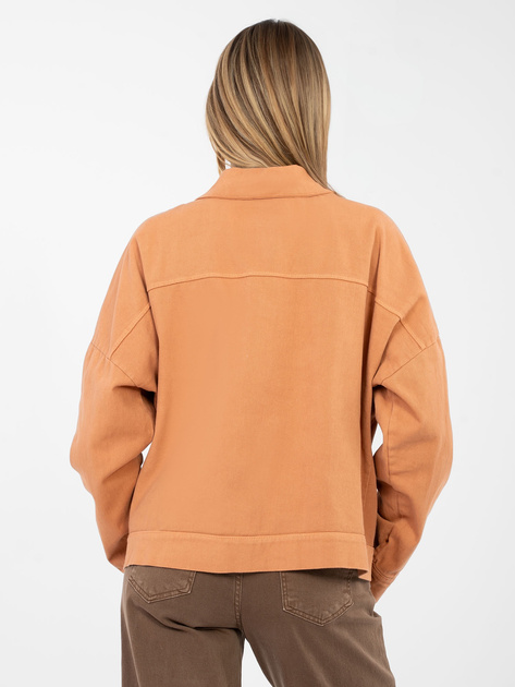 Ceglasta jeansowa kurtka oversize RUE PARIS