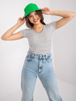 Biało-czarna bluzka prążkowana w paski Melania OCH BELLA 