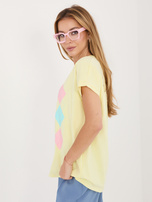 Jasnożółta damska bluzka w romby