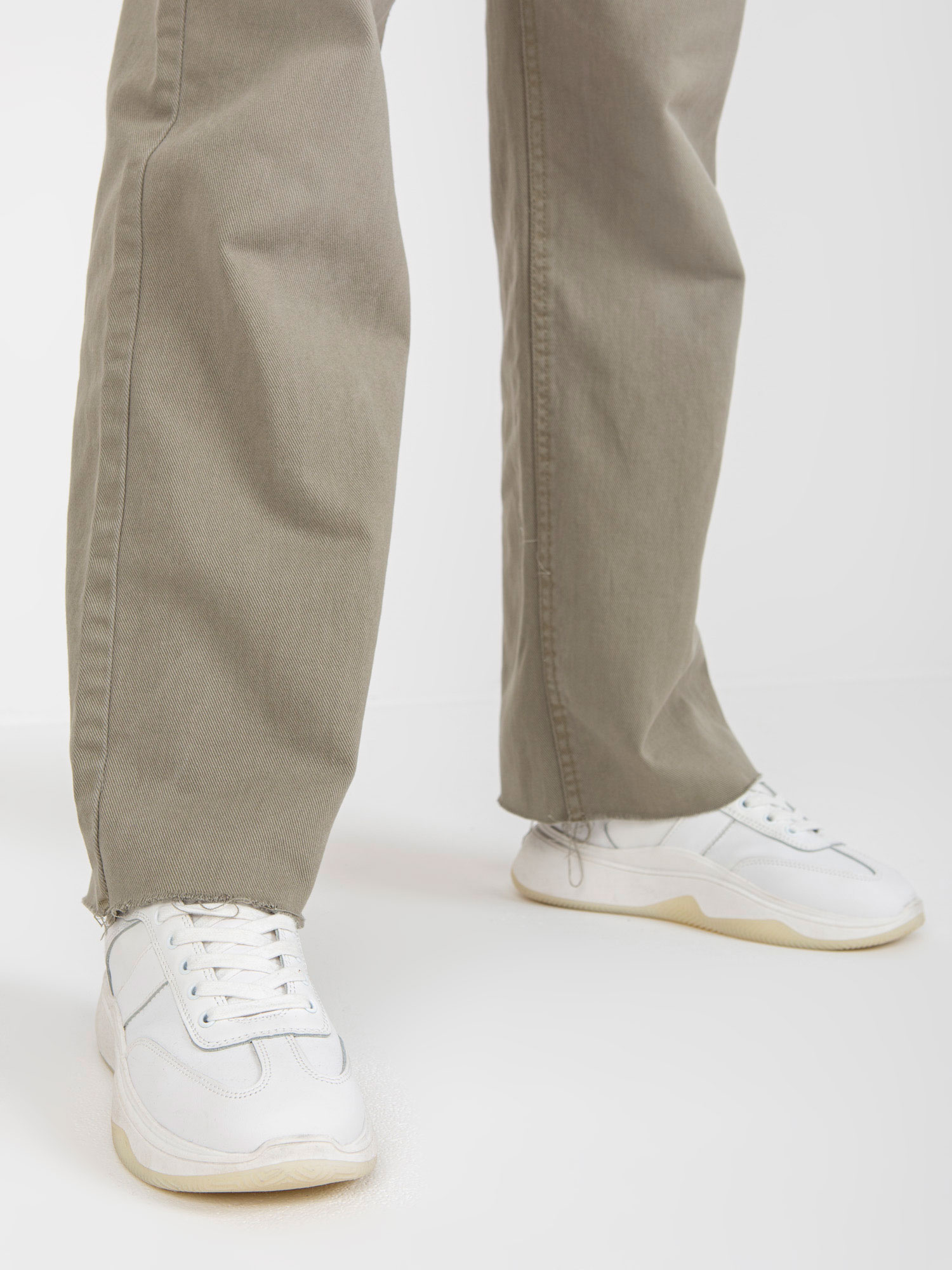 Hurt Khaki damskie spodnie jeansowe wide leg FRESH MADE