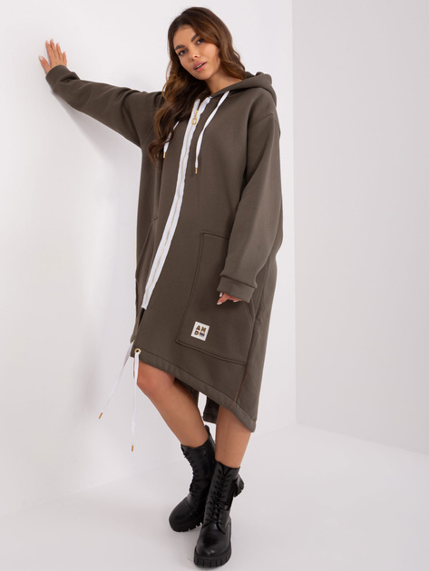 Hurtownia online Khaki asymetryczna bluza dresowa